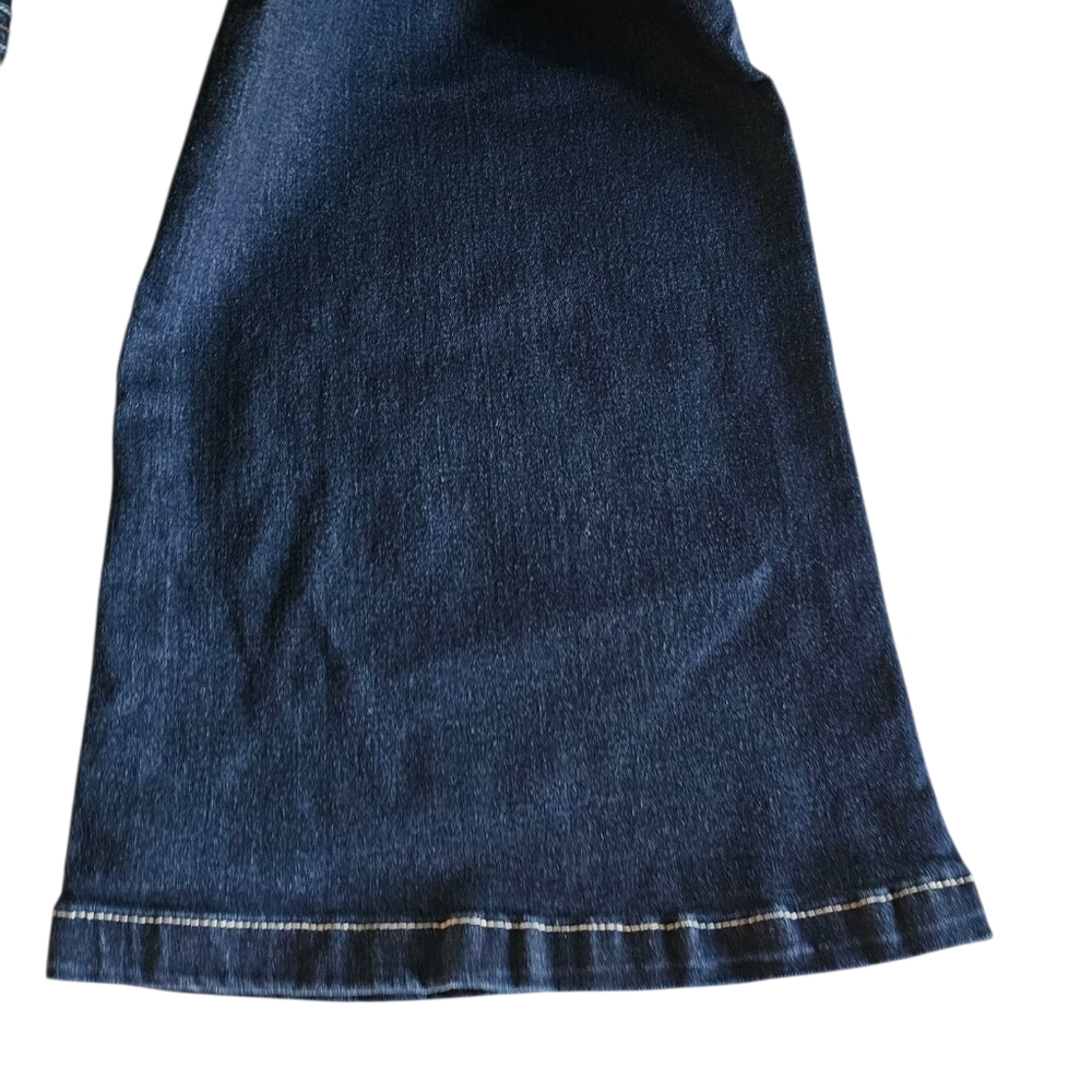 Just Fashion Now Dark Blue Women's Jeans with Wide Flare Legs. - Picture 5 of 5